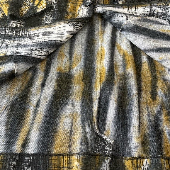 [M]Chalet et Ceci Brown Gold Abstract WMN Knit Soft Oversized Blazer Coat - Picture 8 of 13